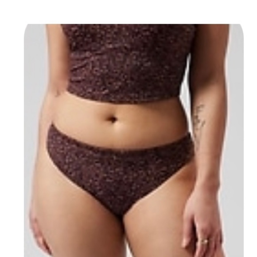 Athleta Flower Print Bikini Swim Bathing Suit Bottom Small Camo Flora Decadent